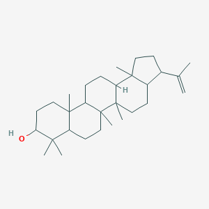 molecular formula C30H50O B096041 5a,5b,8,8,11a,13b-Hexamethyl-3-prop-1-en-2-yl-1,2,3,3a,4,5,6,7,7a,9,10,11,11b,12,13,13a-hexadecahydrocyclopenta[a]chrysen-9-ol CAS No. 18610-71-4