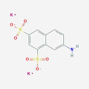 molecular formula C10H7K2NO6S2 B096052 1,3-Naphthalenedisulfonic acid, 7-amino-, potassium salt CAS No. 18589-26-9