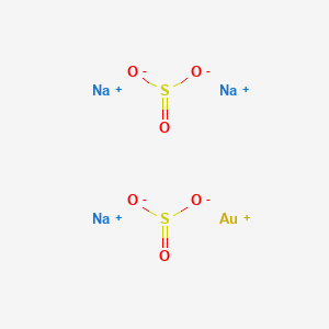 molecular formula AuH2NaO3S B096053 trisodium;gold(1+);disulfite CAS No. 19153-98-1