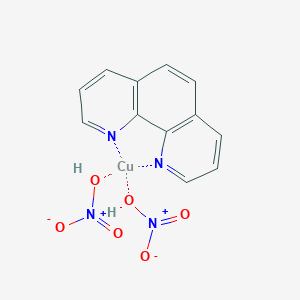 molecular formula C12H10CuN4O6 B096070 Copper;1,10-phenanthroline;dinitrate CAS No. 19319-88-1