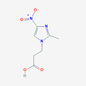 molecular formula C7H9N3O4 B096082 3-(2-methyl-4-nitro-1H-imidazol-1-yl)propanoic acid CAS No. 16935-04-9