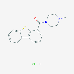 molecular formula C18H19ClN2OS B009609 4-(4-Methylpiperazinocarbonyl)dibenzothiophene hydrochloride CAS No. 19806-46-3