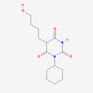 1-Cyclohexyl-5-(4-hydroxybutyl)barbituric acid