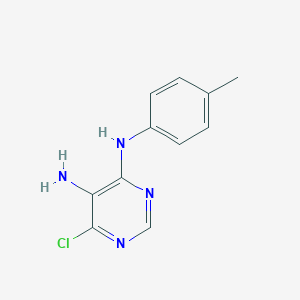 molecular formula C11H11ClN4 B096091 6-Chloro-N4-(p-tolyl)pyrimidine-4,5-diamine CAS No. 17465-94-0