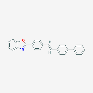 molecular formula C27H19NO B096099 2-[4-(2-[1,1'-Biphenyl]-4-ylvinyl)phenyl]benzoxazole CAS No. 16143-15-0