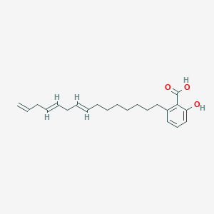 molecular formula C22H30O3 B096104 Anacardic acid C15:3 CAS No. 18654-18-7