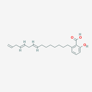 molecular formula C22H30O3 B096104 2-Hydroxy-6-(8,11,14-pentadecatrienyl)benzoic acid CAS No. 18654-18-7
