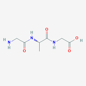 molecular formula C7H13N3O4 B096115 2-[[(2S)-2-[(2-aminoacetyl)amino]propanoyl]amino]acetic Acid CAS No. 16422-05-2