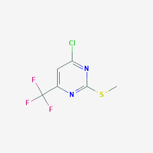 molecular formula C6H4ClF3N2S B096124 4-Chloro-2-(methylsulfanyl)-6-(trifluoromethyl)pyrimidine CAS No. 16097-63-5