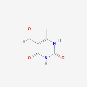 molecular formula C6H6N2O3 B096128 6-Methyl-2,4-dioxo-1,2,3,4-tetrahydropyrimidine-5-carbaldehyde CAS No. 24048-74-6