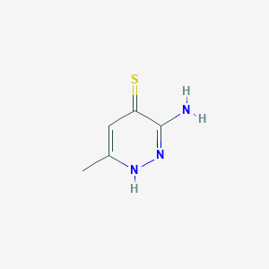 molecular formula C5H7N3S B096130 3-氨基-4-巯基-6-甲基吡啶嗪 CAS No. 18591-81-6