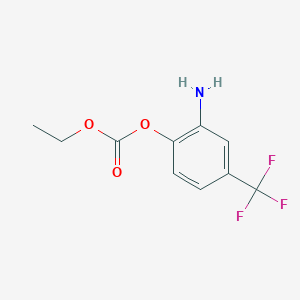 molecular formula C10H10F3NO3 B096135 2-Amino-4-trifluoromethylphenyl ethyl carbonate CAS No. 19420-45-2