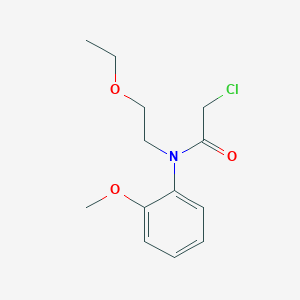 molecular formula C13H18ClNO3 B009614 2-Chloro-N-(2-ethoxyethyl)-N-(2-methoxyphenyl)acetamide CAS No. 100346-59-6