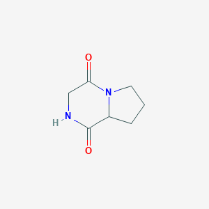 molecular formula C7H10N2O2 B096141 Hexahydropyrrolo[1,2-a]pyrazine-1,4-dione CAS No. 19179-12-5