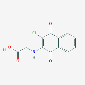 molecular formula C12H8ClNO4 B096146 2-[(3-Chloro-1,4-dioxonaphthalen-2-yl)amino]acetic acid CAS No. 6305-23-3