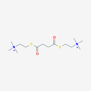 molecular formula C14H30N2O2S2+2 B096163 Succinyldithiocholine CAS No. 15196-10-8