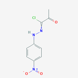 molecular formula C9H8ClN3O3 B096179 Propanehydrazonoyl chloride, N-(4-nitrophenyl)-2-oxo- CAS No. 18247-80-8