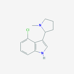 molecular formula C13H15ClN2 B096190 4-chloro-3-(1-methylpyrrolidin-2-yl)-1H-indole CAS No. 19137-84-9