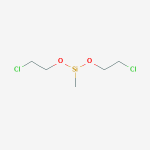 molecular formula C5H11Cl2O2Si B096193 Silane, bis(2-chloroethoxy)methyl- CAS No. 18147-17-6