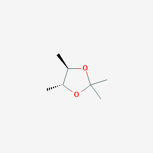 molecular formula C7H14O2 B096215 (4R,5R)-2,2,4,5-Tetramethyl-1,3-dioxolane CAS No. 17226-66-3