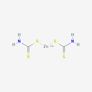 molecular formula C2H4N2S4Zn B096222 ZINC dithiocarbamate CAS No. 18984-88-8