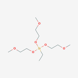 molecular formula C11H26O6Si B096229 6-Ethyl-6-(2-methoxyethoxy)-2,5,7,10-tetraoxa-6-silaundecane CAS No. 18044-51-4
