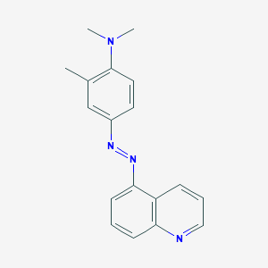 molecular formula C18H18N4 B096244 N,N,2-trimethyl-4-(quinolin-5-yldiazenyl)aniline CAS No. 17400-68-9