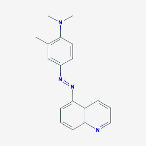 molecular formula C18H18N4 B096244 5-((4-(Dimethylamino)-m-tolyl)azo)quinoline CAS No. 17400-68-9