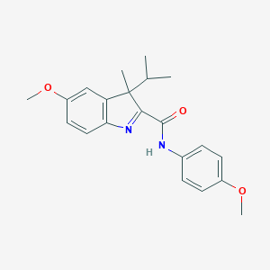 molecular formula C21H24N2O3 B096261 5-methoxy-N-(4-methoxyphenyl)-3-methyl-3-propan-2-ylindole-2-carboxamide CAS No. 18392-00-2