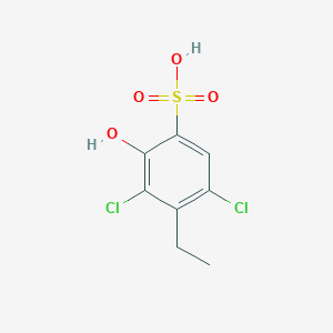 molecular formula C8H8Cl2O4S B009628 3,5-Dichloro-4-ethyl-2-hydroxybenzenesulfonic acid CAS No. 104207-31-0