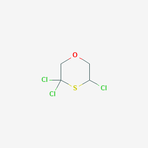 B096308 3,3,5-Trichloro-1,4-oxathiane CAS No. 18327-93-0