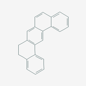molecular formula C22H16 B096334 DIBENZ(a,j)ANTHRACENE, 5,6-DIHYDRO- CAS No. 16361-01-6