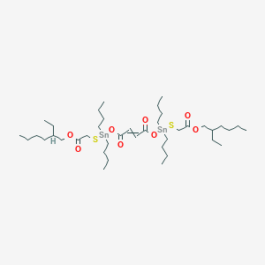 molecular formula C40H76O8S2Sn2 B096339 Bis(2-ethylhexyl) 4,4,11,11-tetrabutyl-6,9-dioxo-5,10-dioxa-3,12-dithia-4,11-distannatetradec-7-enedioate CAS No. 18403-67-3