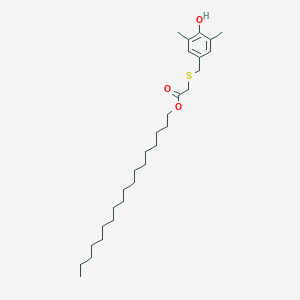 molecular formula C29H50O3S B096348 Octadecyl (((4-hydroxy-3,5-dimethylphenyl)methyl)thio)acetate CAS No. 16545-53-2