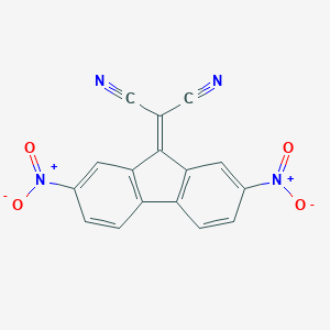 molecular formula C16H6N4O4 B096372 (2,7-Dinitro-9H-fluoren-9-ylidene)malononitrile CAS No. 15538-90-6