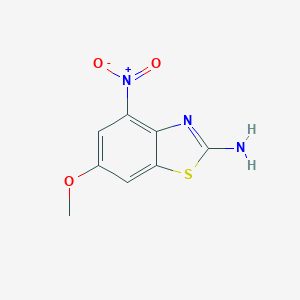 molecular formula C8H7N3O3S B096381 6-Methoxy-4-nitro-1,3-benzothiazol-2-amine CAS No. 16586-53-1