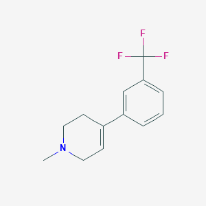 molecular formula C13H14F3N B096385 3'-Trifluoro-N-methyl-4-phenyl-1,2,3,6-tetrahydropyridine CAS No. 17421-02-2