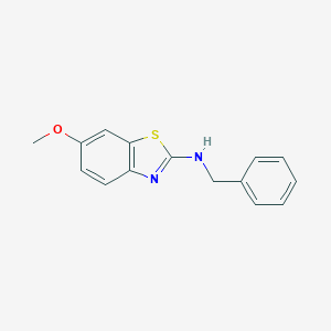 molecular formula C15H14N2OS B096410 N-benzyl-6-methoxy-1,3-benzothiazol-2-amine CAS No. 16763-01-2