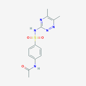 molecular formula C13H15N5O3S B096432 n-{4-[(5,6-Dimethyl-1,2,4-triazin-3-yl)sulfamoyl]phenyl}acetamide CAS No. 19189-90-3