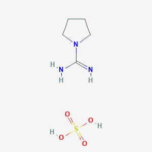 molecular formula C10H24N6O4S B096438 Pyrrolidine-1-carboximidamide, sulfuric acid CAS No. 17238-56-1