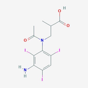 molecular formula C12H13I3N2O3 B096441 Iocetamic acid CAS No. 16034-77-8