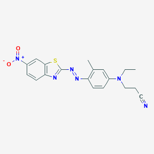 3-[Ethyl[3-methyl-4-[(6-nitrobenzothiazol-2-yl)azo]phenyl]amino]propiononitrile