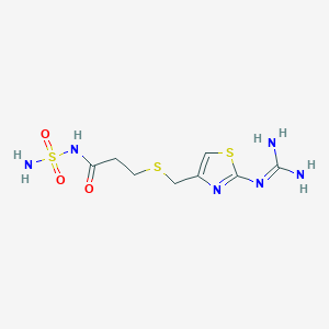 molecular formula C8H14N6O3S3 B009646 Famotidine sulfamoyl propanamide CAS No. 106433-44-7