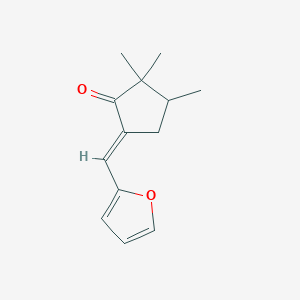 molecular formula C13H16O2 B096465 2-Furfurylidene-4,5,5-trimethylcyclopentanone CAS No. 17386-72-0