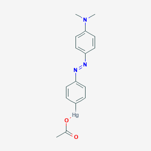 molecular formula C16H17HgN3O2 B096479 Mercury, (acetato-kappaO)[4-[[4-(dimethylamino)phenyl]azo]phenyl]- CAS No. 19447-62-2