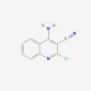 molecular formula C10H6ClN3 B096485 4-amino-2-chloroquinoline-3-carbonitrile CAS No. 212378-25-1