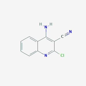molecular formula C10H6ClN3 B096485 3-Quinolinecarbonitrile, 4-amino-2-chloro- CAS No. 212378-25-1