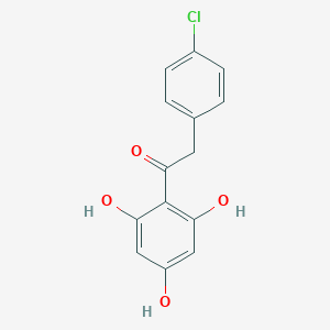 molecular formula C14H11ClO4 B096499 2-(4-Chlorophenyl)-1-(2,4,6-trihydroxyphenyl)ethanone CAS No. 15485-68-4