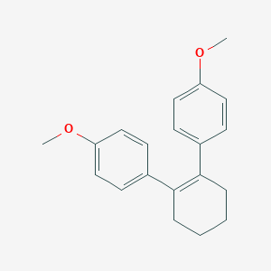 molecular formula C20H22O2 B096512 Cyclohexene, 1,2-bis(p-methoxyphenyl)- CAS No. 15638-15-0