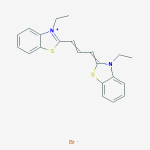 molecular formula C21H21BrN2S2 B096550 Benzothiazolium, 3-ethyl-2-[3-(3-ethyl-2(3H)-benzothiazolylidene)-1-propen-1-yl]-, bromide (1:1) CAS No. 17389-14-9